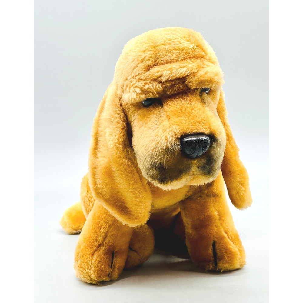 Dakin Bloodhound Basset Hound Plush Dog Tan Brown Vintage 1981 Stuffed Animal
